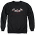 BATMAN ARKHAM CITY/BAT FILL - ADULT CREWNECK SWEATSHIRT - BLACK