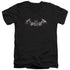 BATMAN ARKHAM CITY/BAT FILL - S/S ADULT V-NECK 30/1 - BLACK