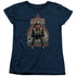 BATMAN ARKHAM CITY/ARKHAM ROBIN - S/S WOMENS TEE - NAVY