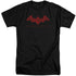 BATMAN ARKHAM CITY/RED BAT - S/S ADULT TALL 18/1 - BLACK
