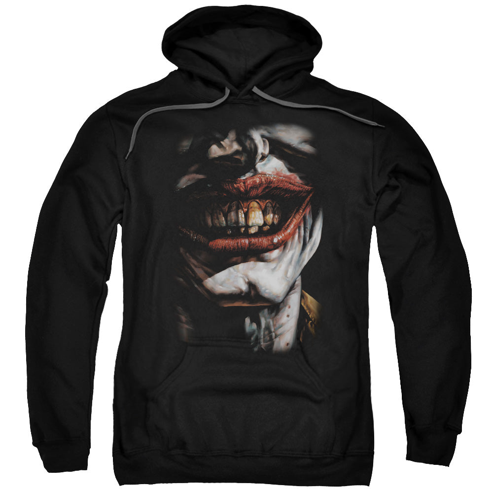 BATMAN/SMILE OF EVIL - ADULT PULLOVER HOODIE - BLACK