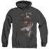 BATMAN/SMILE OF EVIL - ADULT HEATHER HOODIE - BLACK