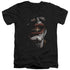 BATMAN/SMILE OF EVIL - S/S ADULT V-NECK 30/1 - BLACK