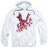 BATMAN/BROKEN CITY - ADULT PULLOVER HOODIE - WHITE