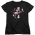 BATMAN/HARLEY AND JOKER - S/S WOMENS TEE - BLACK