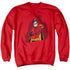 BATMAN/WINGMAN - ADULT CREWNECK SWEATSHIRT - RED