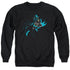 BATMAN/NEON BATMAN - ADULT CREWNECK SWEATSHIRT - BLACK