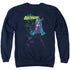 BATMAN/BAT SPRAY - ADULT CREWNECK SWEATSHIRT - NAVY