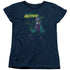 BATMAN/BAT SPRAY - S/S WOMENS TEE - NAVY