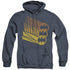 BATMAN/BAT SIGNAL SHAPES - ADULT HEATHER HOODIE - NAVY