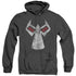 BATMAN/BANE MASK - ADULT HEATHER HOODIE - BLACK