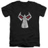 BATMAN/BANE MASK - S/S ADULT V-NECK 30/1 - BLACK
