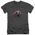 BATMAN/BANE FLEX - S/S ADULT V-NECK 30/1 - CHARCOAL