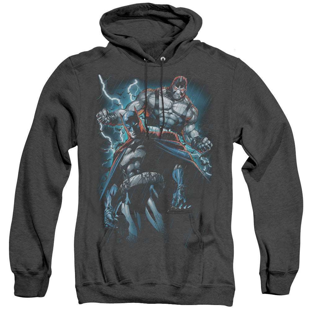 BATMAN/EVIL RISING - ADULT HEATHER HOODIE - BLACK