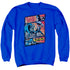 BATMAN/EPIC BATTLE - ADULT CREWNECK SWEATSHIRT - ROYAL BLUE