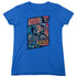 BATMAN/EPIC BATTLE - S/S WOMENS TEE - ROYAL BLUE