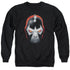 BATMAN/BANE HEAD - ADULT CREWNECK SWEATSHIRT - BLACK