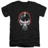 BATMAN/BANE HEAD - S/S ADULT V-NECK 30/1 - BLACK