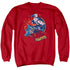 BATMAN/BANE ATTACK! - ADULT CREWNECK SWEATSHIRT - RED
