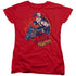 BATMAN/BANE ATTACK! - S/S WOMENS TEE - RED