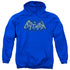 BATMAN/SHOW BAT LOGO - ADULT PULLOVER HOODIE - ROYAL BLUE