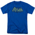 BATMAN/SHOW BAT LOGO - S/S ADULT 18/1 - ROYAL BLUE