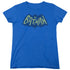BATMAN/SHOW BAT LOGO - S/S WOMENS TEE - ROYAL BLUE