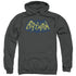 BATMAN/SHOW BAT LOGO - ADULT PULLOVER HOODIE - CHARCOAL