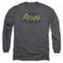BATMAN/SHOW BAT LOGO - L/S ADULT 18/1 - CHARCOAL