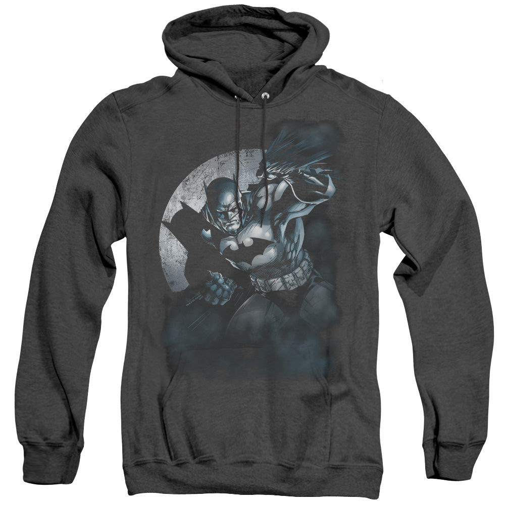 BATMAN/BATMAN SPOTLIGHT - ADULT HEATHER HOODIE - BLACK