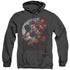 BATMAN/ROBIN SPOTLIGHT - ADULT HEATHER HOODIE - BLACK