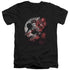 BATMAN/ROBIN SPOTLIGHT - S/S ADULT V-NECK 30/1 - BLACK