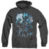 BATMAN/MOONLIGHT BAT - ADULT HEATHER HOODIE - BLACK