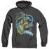 BATMAN/BAT EFFECTS - ADULT HEATHER HOODIE - BLACK