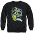 BATMAN/BAT EFFECTS - ADULT CREWNECK SWEATSHIRT - BLACK
