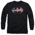BATMAN/AMERICAN FLAG OVAL - L/S ADULT 18/1 - BLACK