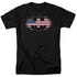 BATMAN/AMERICAN FLAG OVAL - S/S ADULT 18/1 - BLACK
