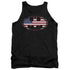 BATMAN/AMERICAN FLAG OVAL - ADULT TANK - BLACK