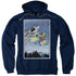 BATMAN/DKR DUO - ADULT PULLOVER HOODIE - NAVY