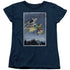 BATMAN/DKR DUO - S/S WOMENS TEE - NAVY