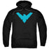 BATMAN/NIGHTWING SYMBOL - ADULT PULLOVER HOODIE - BLACK