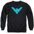 BATMAN/NIGHTWING SYMBOL - ADULT CREWNECK SWEATSHIRT - BLACK