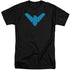 BATMAN/NIGHTWING SYMBOL - S/S ADULT TALL 18/1 - BLACK