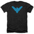 BATMAN/NIGHTWING SYMBOL - ADULT HEATHER - BLACK