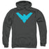 BATMAN/NIGHTWING SYMBOL - ADULT PULLOVER HOODIE - CHARCOAL