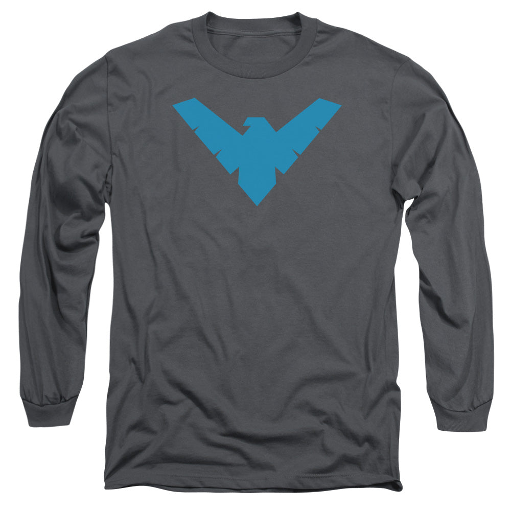 BATMAN/NIGHTWING SYMBOL - L/S ADULT 18/1 - CHARCOAL