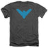 BATMAN/NIGHTWING SYMBOL - ADULT HEATHER - CHARCOAL