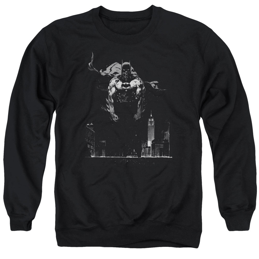BATMAN/DIRTY CITY - ADULT CREWNECK SWEATSHIRT - BLACK