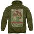 BATMAN/BOTANICAL BEAUTY - ADULT PULLOVER HOODIE - MILITARY GREEN