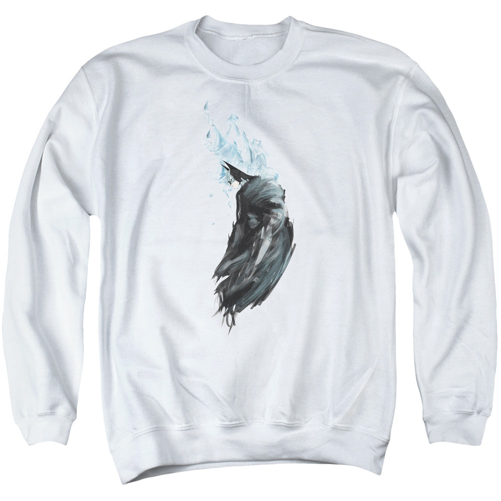 BATMAN/WASH - ADULT CREWNECK SWEATSHIRT - WHITE
